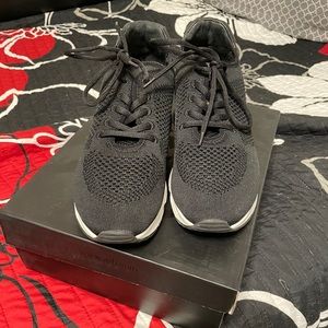 Black platform sneakers